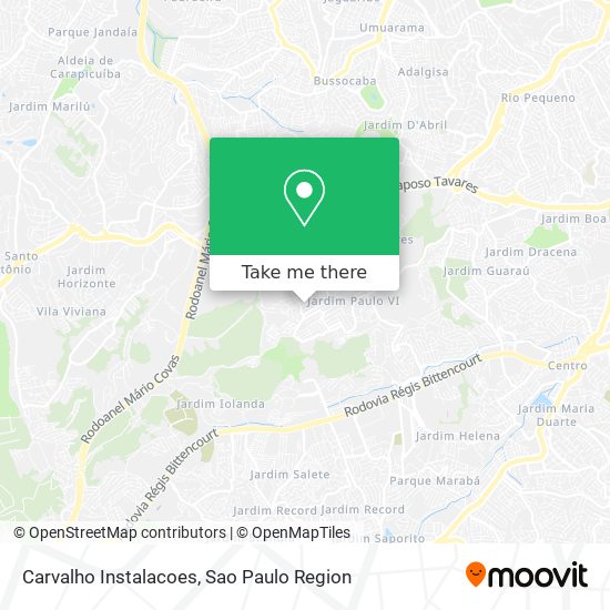 Carvalho Instalacoes map