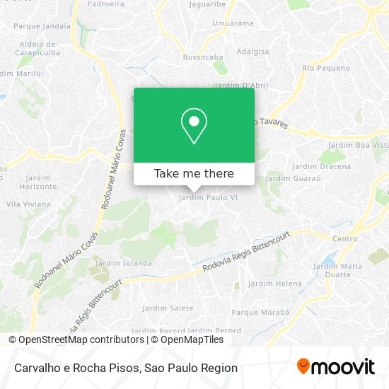 Mapa Carvalho e Rocha Pisos