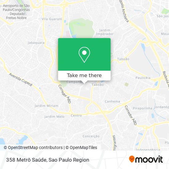 358 Metrô Saúde map