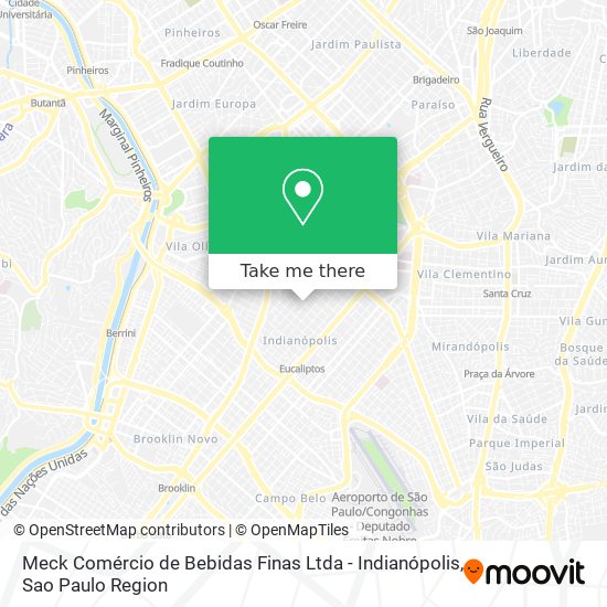 Mapa Meck Comércio de Bebidas Finas Ltda - Indianópolis