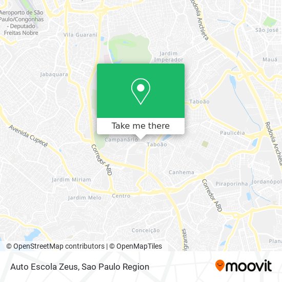 Auto Escola Zeus map