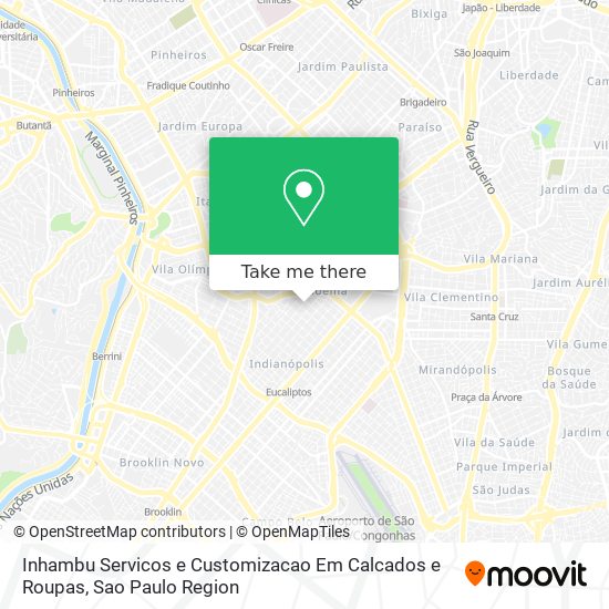 Mapa Inhambu Servicos e Customizacao Em Calcados e Roupas