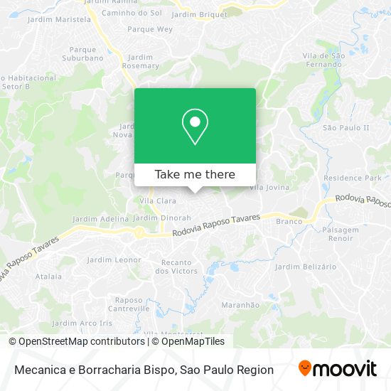 Mapa Mecanica e Borracharia Bispo