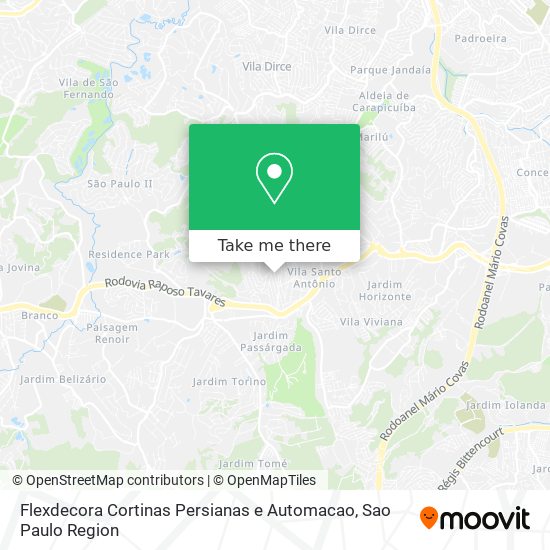 Mapa Flexdecora Cortinas Persianas e Automacao