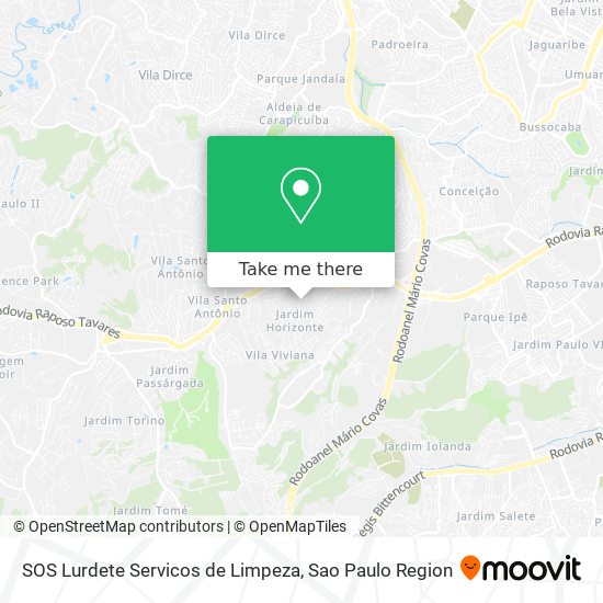 Mapa SOS Lurdete Servicos de Limpeza