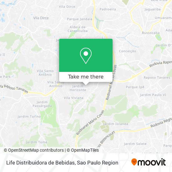 Life Distribuidora de Bebidas map