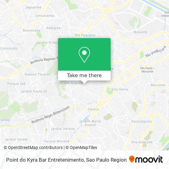 Mapa Point do Kyra Bar Entretenimento