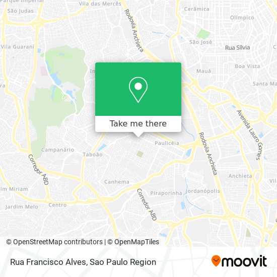 Mapa Rua Francisco Alves