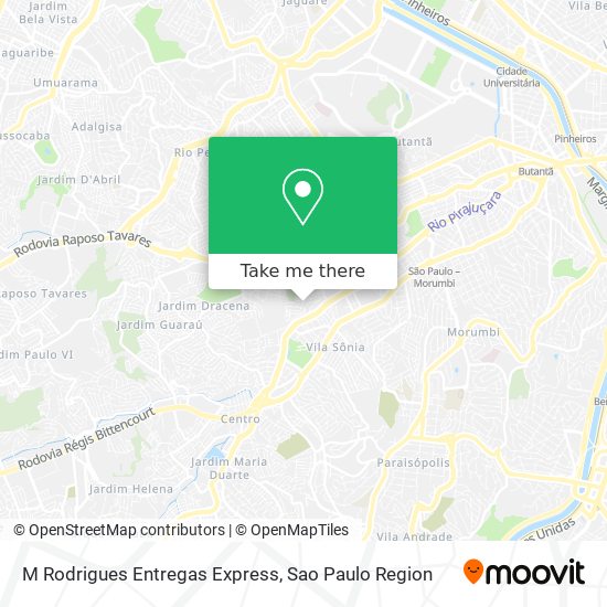 Mapa M Rodrigues Entregas Express