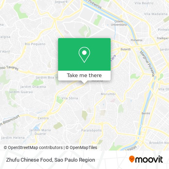 Zhufu Chinese Food map