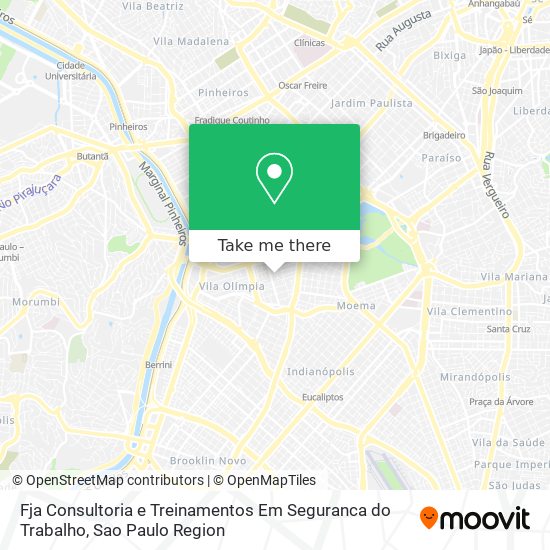 Mapa Fja Consultoria e Treinamentos Em Seguranca do Trabalho