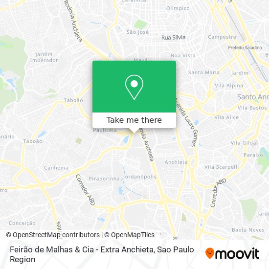 Feirão de Malhas & Cia - Extra Anchieta map