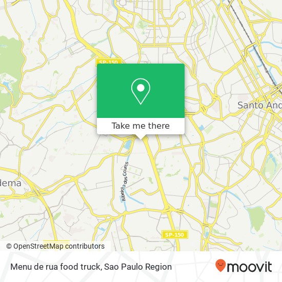 Mapa Menu de rua food truck