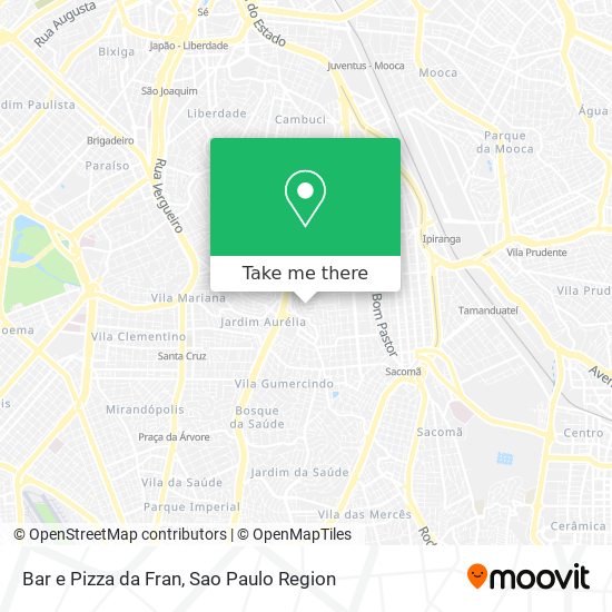 Mapa Bar e Pizza da Fran