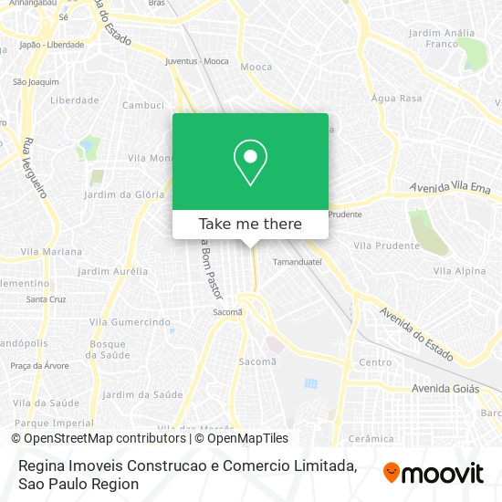 Mapa Regina Imoveis Construcao e Comercio Limitada