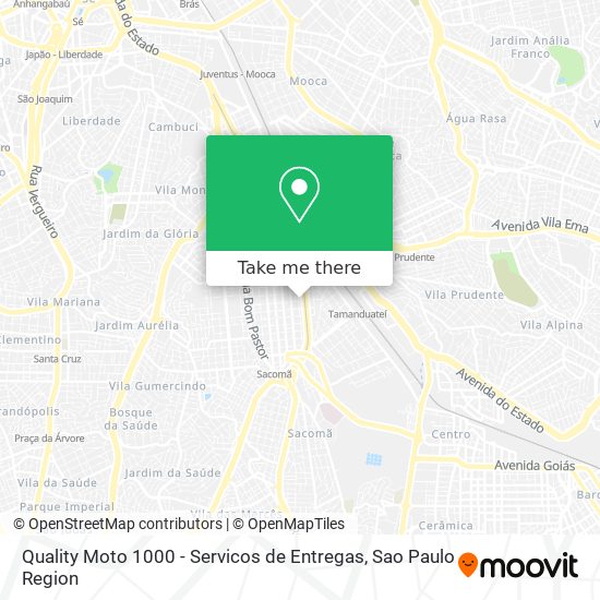 Mapa Quality Moto 1000 - Servicos de Entregas