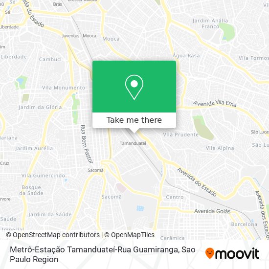 Metrô-Estação Tamanduateí-Rua Guamiranga map