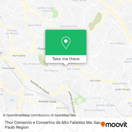 Mapa Thor Comercio e Consertos de Alto Falantes Me