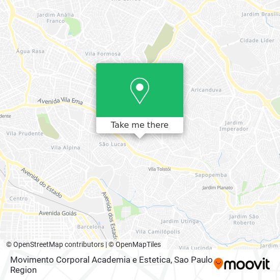 Mapa Movimento Corporal Academia e Estetica