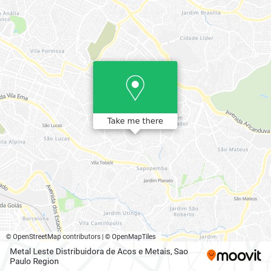 Mapa Metal Leste Distribuidora de Acos e Metais