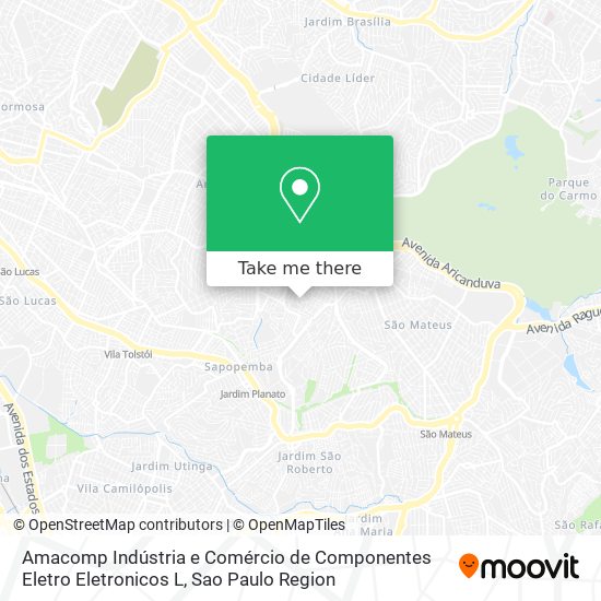 Amacomp Indústria e Comércio de Componentes Eletro Eletronicos L map