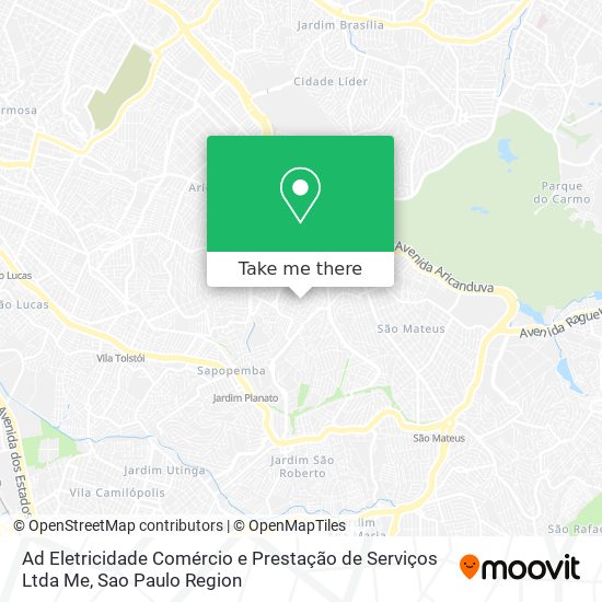 Ad Eletricidade Comércio e Prestação de Serviços Ltda Me map