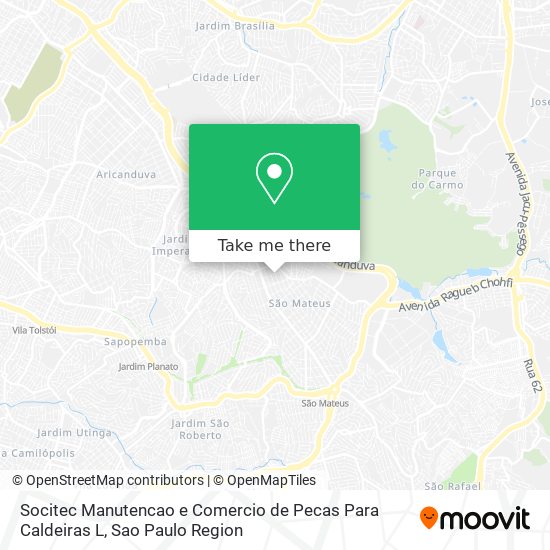 Socitec Manutencao e Comercio de Pecas Para Caldeiras L map