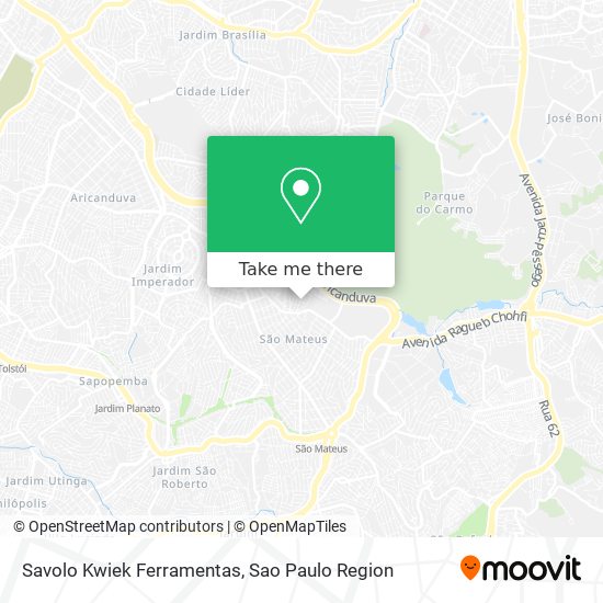 Savolo Kwiek Ferramentas map