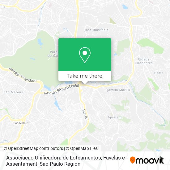 Associacao Unificadora de Loteamentos, Favelas e Assentament map