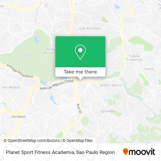 Mapa Planet Sport Fitness Academia