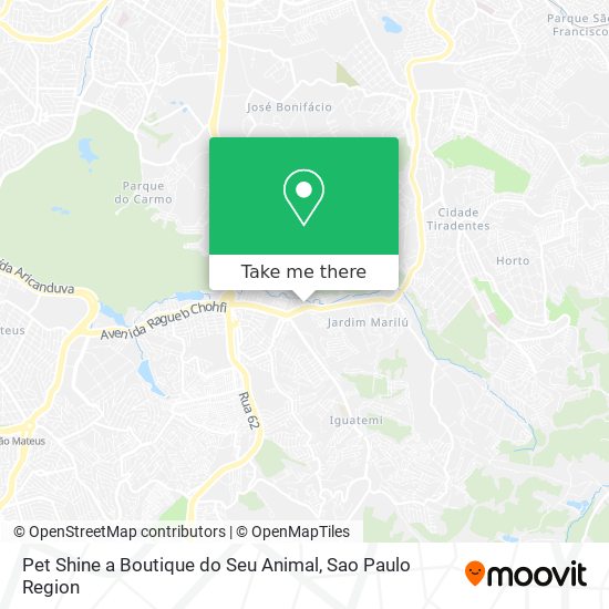 Mapa Pet Shine a Boutique do Seu Animal