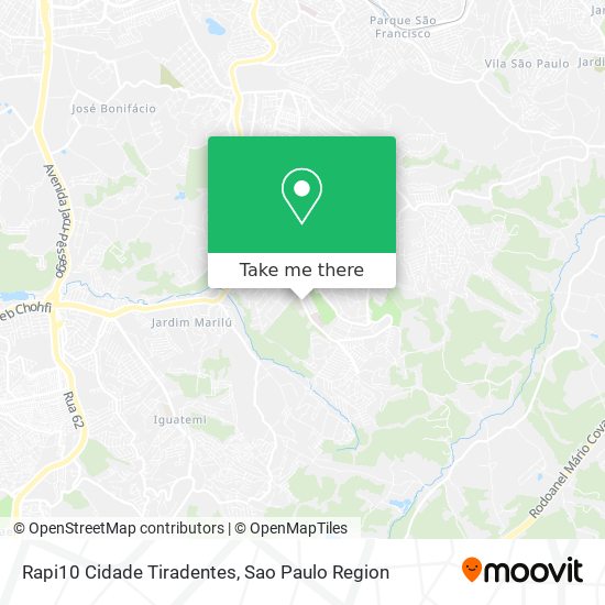 Rapi10 Cidade Tiradentes map