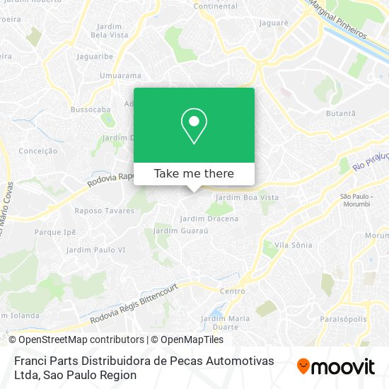 Franci Parts Distribuidora de Pecas Automotivas Ltda map