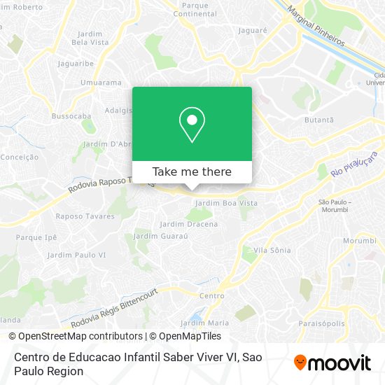 Mapa Centro de Educacao Infantil Saber Viver VI