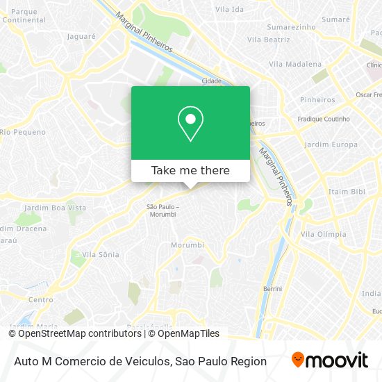 Auto M Comercio de Veiculos map