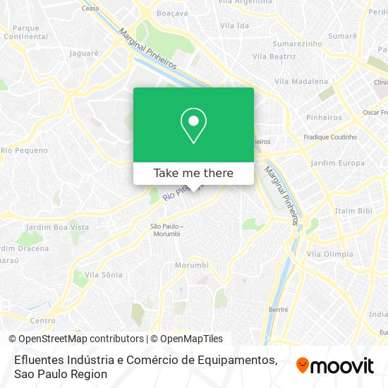 Mapa Efluentes Indústria e Comércio de Equipamentos