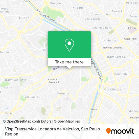 Mapa Visp Transervice Locadora de Veiculos