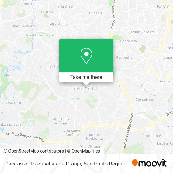 Cestas e Flores Villas da Granja map