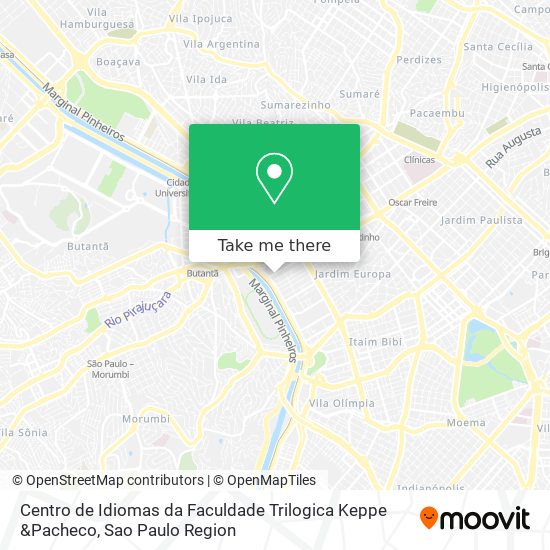 Centro de Idiomas da Faculdade Trilogica Keppe &Pacheco map