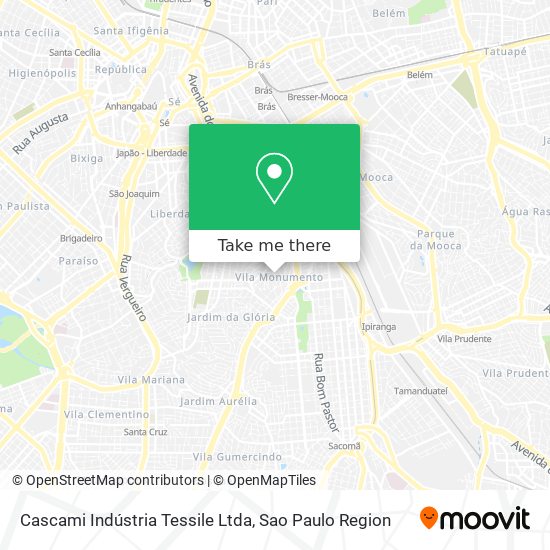 Cascami Indústria Tessile Ltda map