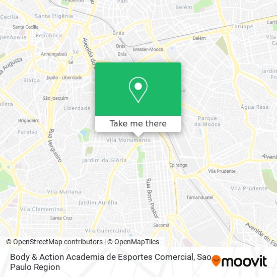 Mapa Body & Action Academia de Esportes Comercial