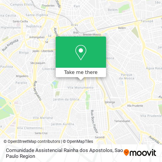 Comunidade Assistencial Rainha dos Apostolos map