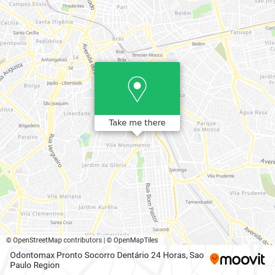 Mapa Odontomax Pronto Socorro Dentário 24 Horas