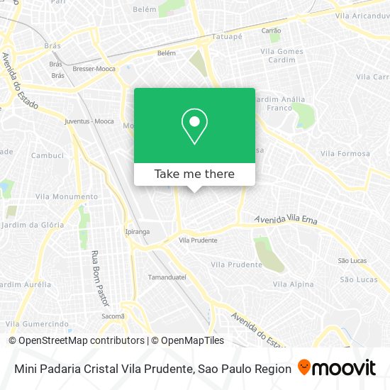 Mini Padaria Cristal Vila Prudente map