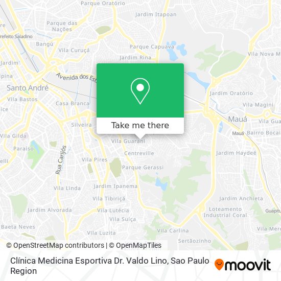 Mapa Clínica Medicina Esportiva Dr. Valdo Lino