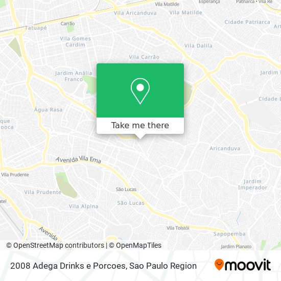 2008 Adega Drinks e Porcoes map