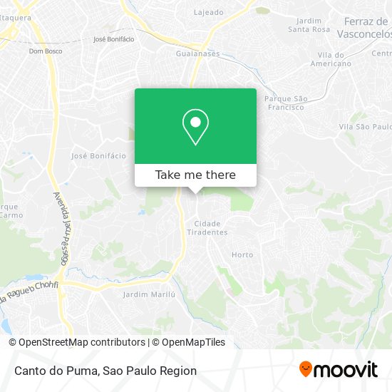 Canto do Puma map