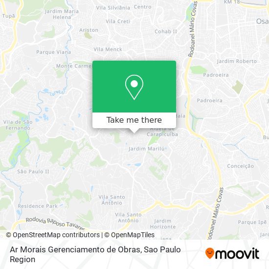 Mapa Ar Morais Gerenciamento de Obras