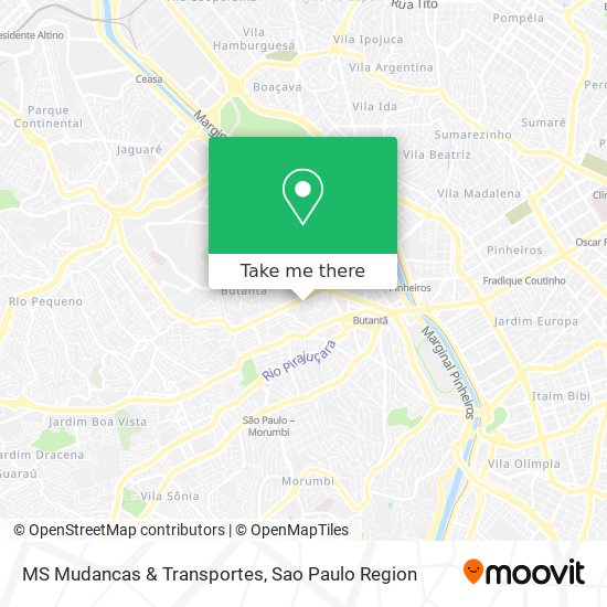 Mapa MS Mudancas & Transportes