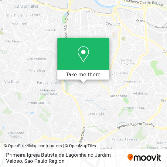 Primeira Igreja Batista da Lagoinha no Jardim Veloso map